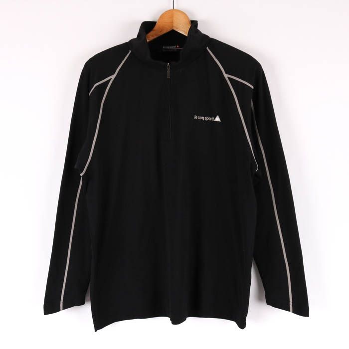 ルコックスポルティフ 長袖Tシャツ ハイネック ハーフジップ ゴルフウェア トップス メンズ LLサイズ ブラック le coq sportif  【中古】 - メルカリ