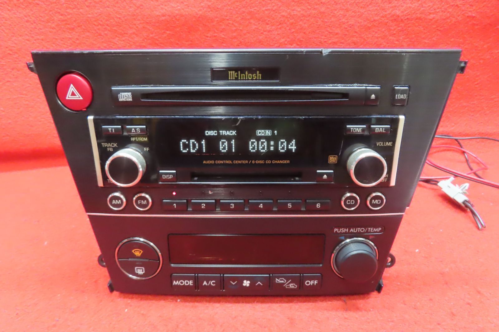 *CS2102* 付 スバル純正 レガシィ 前期 BL5 BP5 BP9 BPE マッキントッシュ PF-40621 EF-12081 CD MDデッキ オーディオ プレーヤー