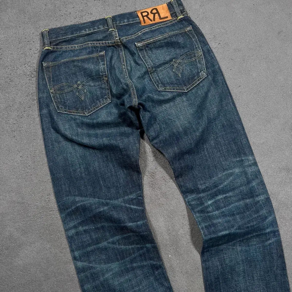 RRL ダブルアールエル ロー ストレート 海難救助 デニムパンツ