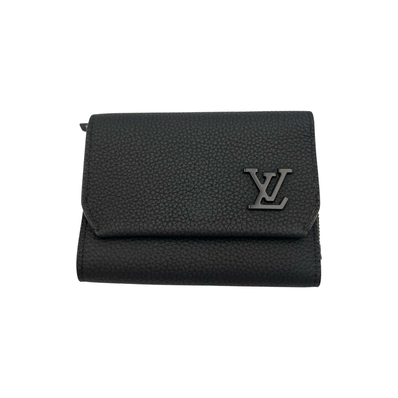ルイヴィトン LOUIS VUITTON 二つ折り財布 ポルトフォイユ パイロット M81740 レザー ブラック メンズ
