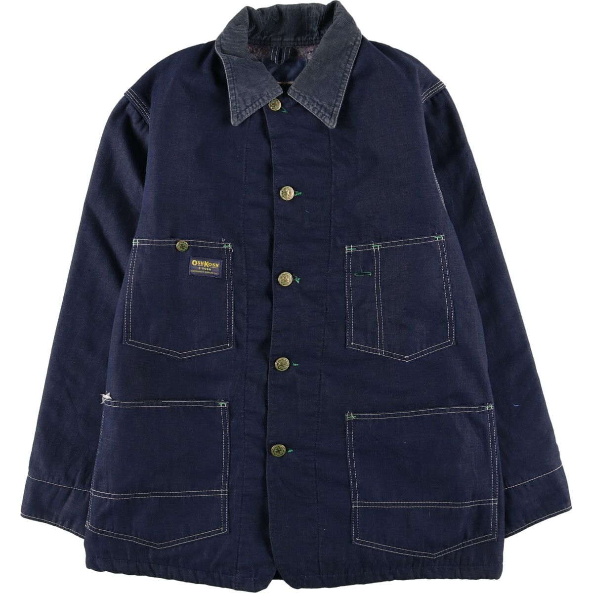 古着 濃紺 70年代 オシュコシュ Osh kosh デニムカバーオール メンズL ヴィンテージ/eaa408335