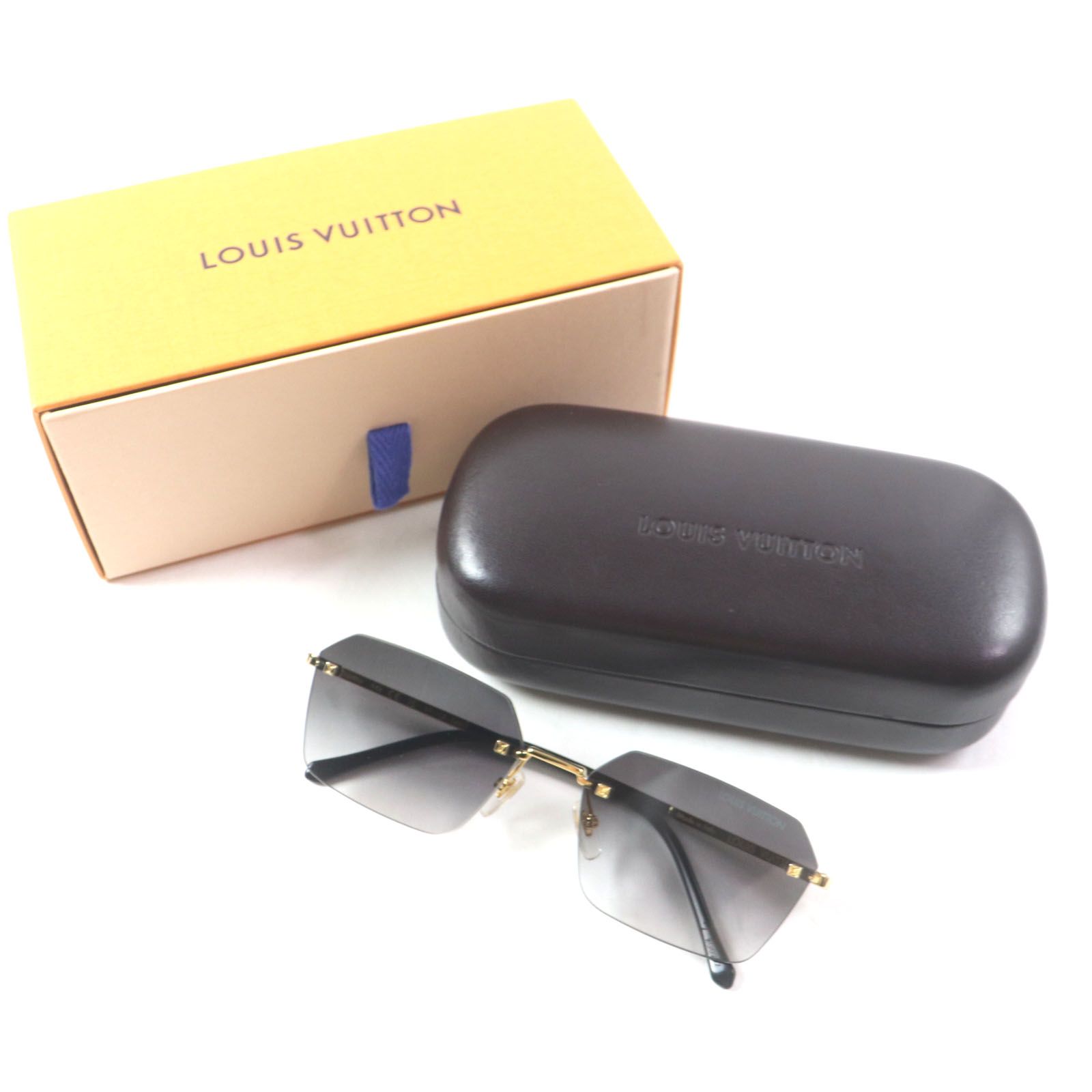 Louis Vuitton サングラス グラデーションブルー ルイヴィトンLVパイロット ティアドロップ グラデーション