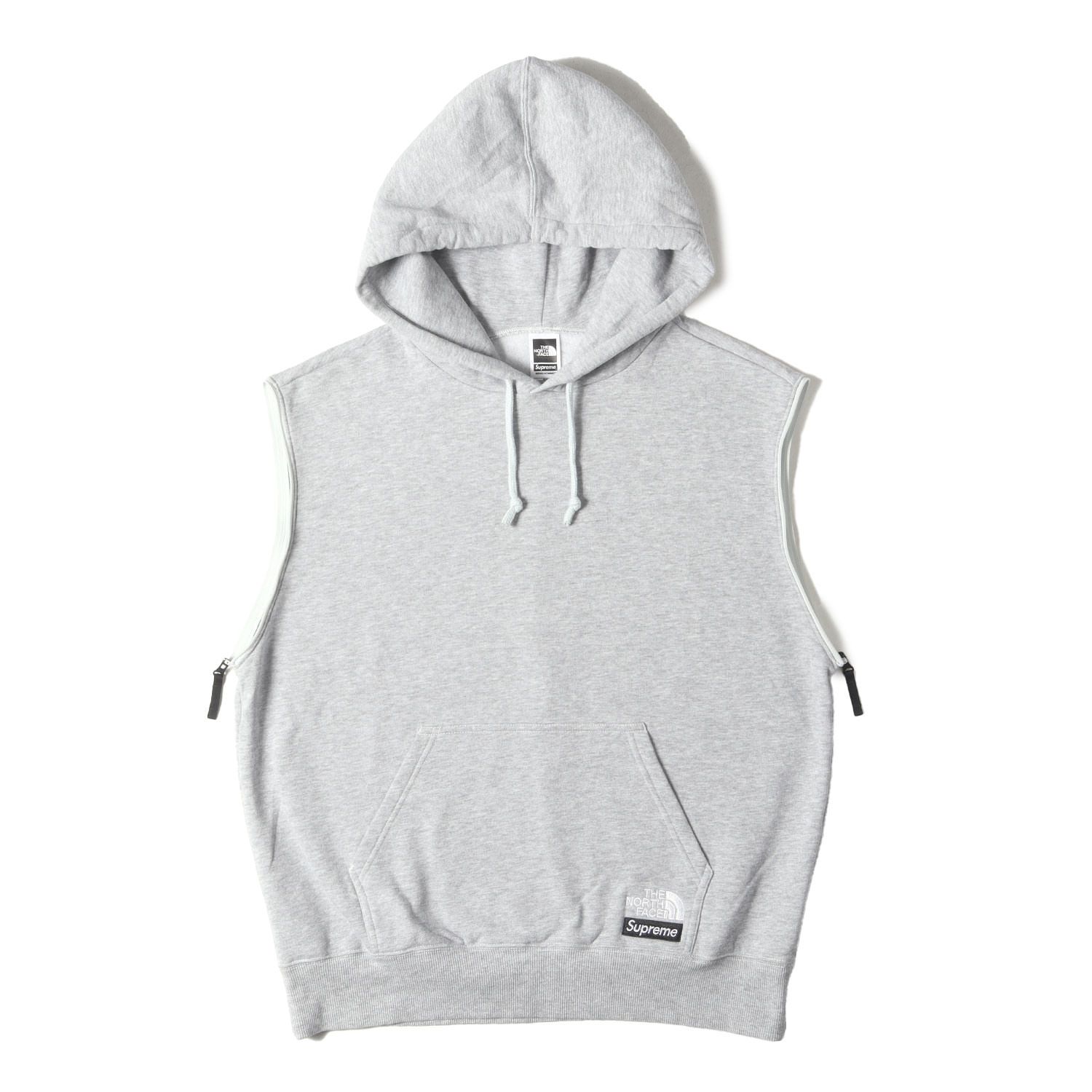 美品 Supreme シュプリーム パーカー サイズ:M 23SS THE NORTH FACE 2WAY スウェット パーカー / ベスト (Convertible Hooded Sweatshirt) ヘザーグレー トップス フーディー コラボ【メンズ】【中古】 Supreme シュプリーム パーカー サイズ:M 23SS THE NORTH FACE 2WAY