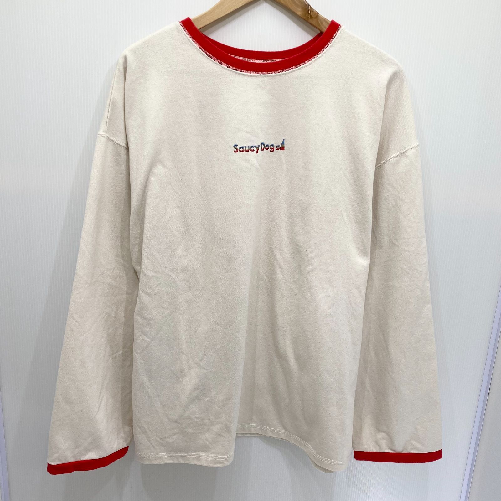 Saucy Dog わんこカレッジTシャツ/スリートーン刺繍リンガーロン