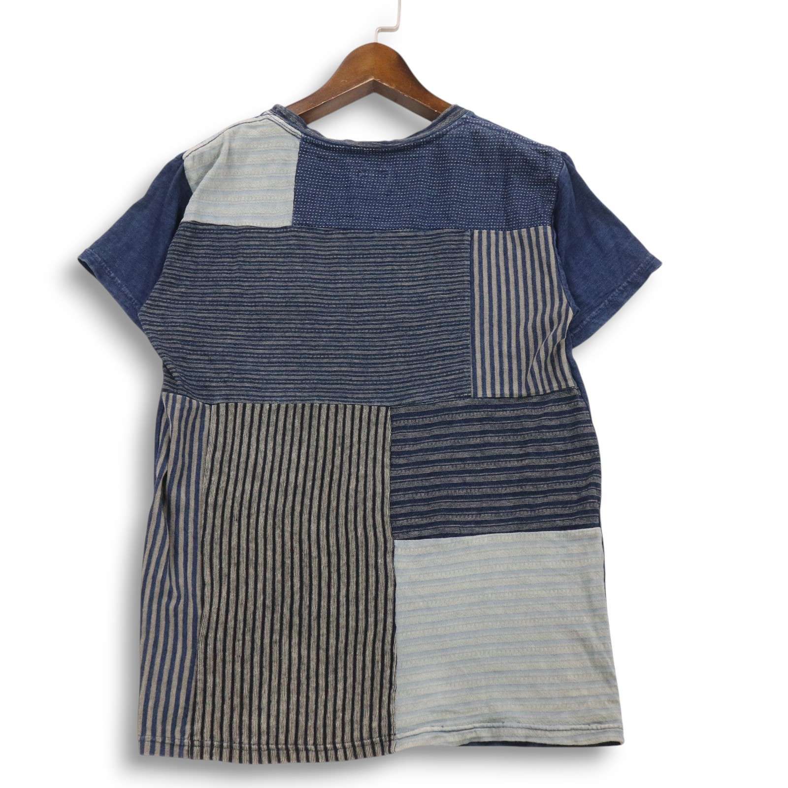 KAPITAL キャピタル 春夏 インディゴ染め☆ ボロ パッチワーク 半袖 T 