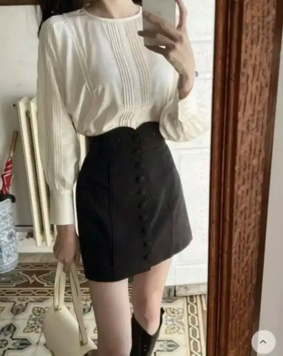 labelle blanc ラベルルブラン ル マン クロップド ブラウス ハート スカート セットアップ テーパードデニム その他 