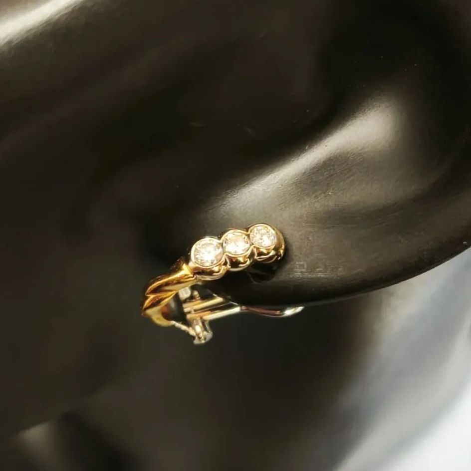 フープピアス K18YG×WG