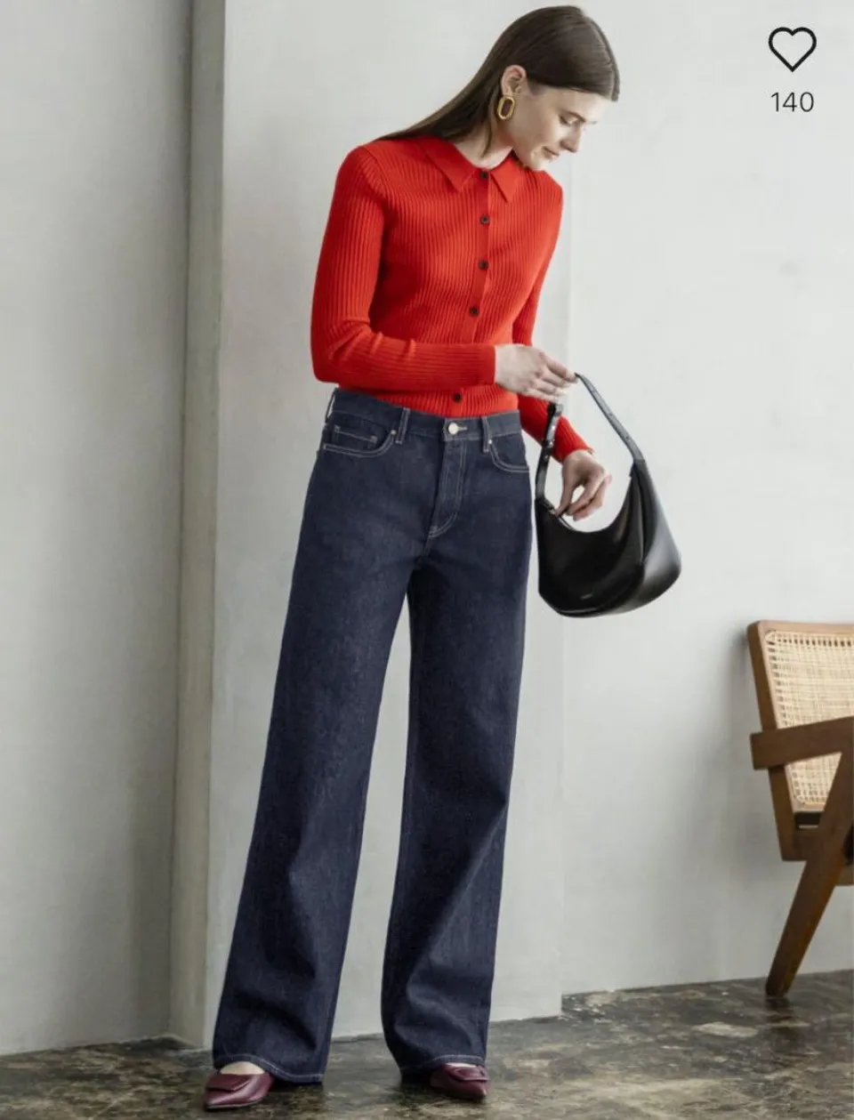 新品UNIQLO ユニクロ エクストラファインメリノリブポロカーディガン