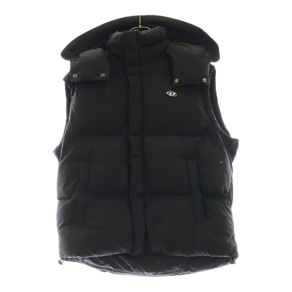 DIESEL (ディーゼル) Dロゴ フーデッド ダウンベストジャケット 