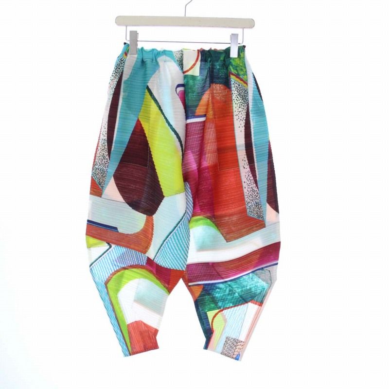 ▶︎PLEATS PLEASE変形サルエルパンツ サイズ3 ＊極美品◀︎ PLEATS PLEASE 変形パンツ 3 人気柄 プリーツプリーズ