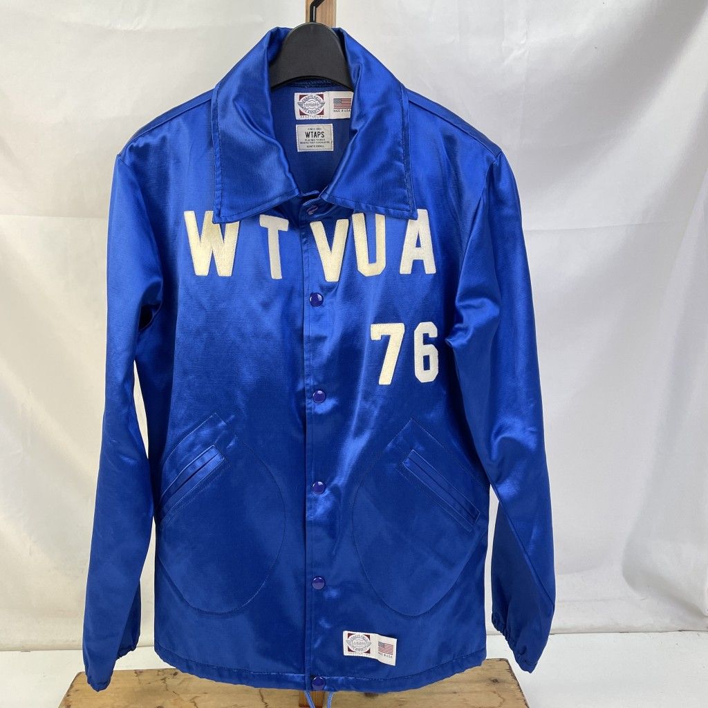 01w-4192 ダブルタップス WTAPS VINTAGE SATIN WINDBREAKER JACKET サテンウィンドブレーカージャケット ブルー サイズS メンズ アウター アセアート 142EJEJD-JKM01