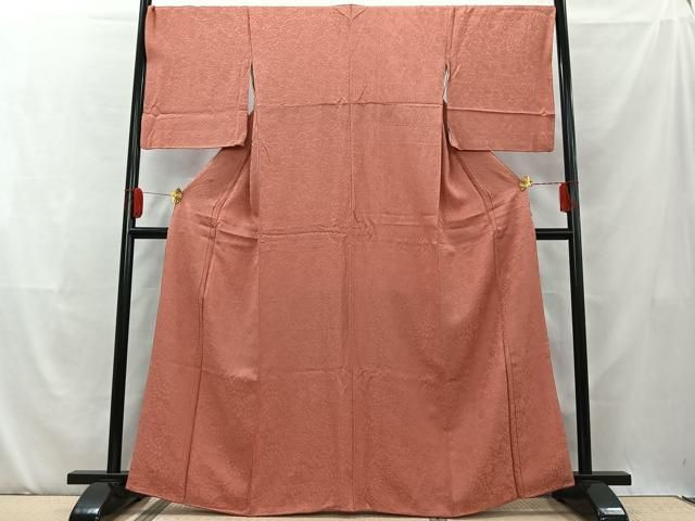 平和屋着物□上質な色無地 草花地紋 薄紅色 逸品 未使用 BAAH0191ow