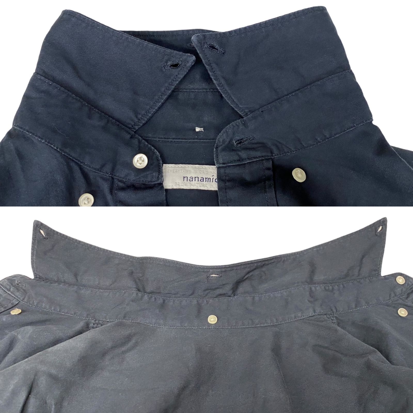 nanamica (ナナミカ) 長袖シャツ Big Button Down Wind Shirt コットン