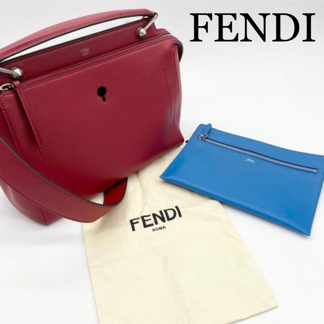 【良品】FENDI（フェンディ）ドットコム ハンドバッグ ショルダーバッグ