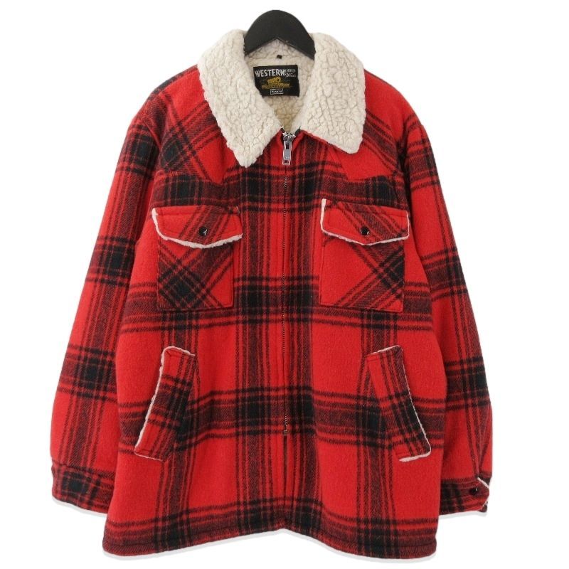 Sears シアーズ ボアジャケット チェック柄 ランチジャケット