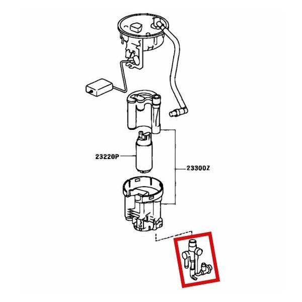 トヨタ純正 JZS16 アリスト フューエルプレッシャーレギュレーター ASSY ジェットポンプ付き