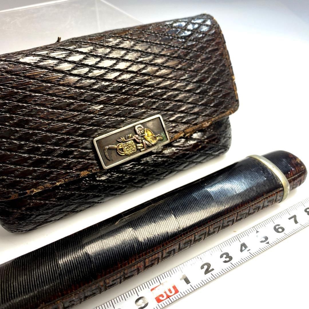 上金象嵌タバコ入 115g 東Y6-0508 2Fタサル