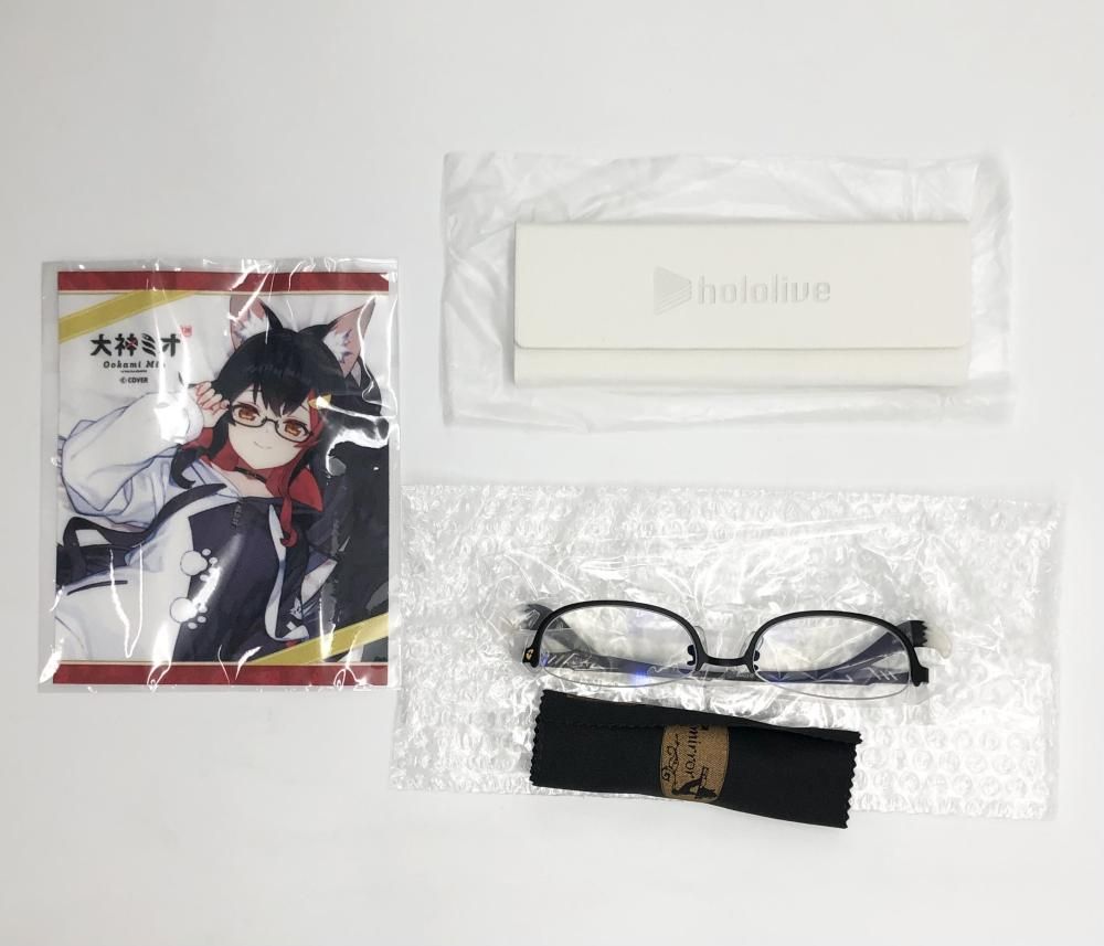 ホロライブ 執事眼鏡 eyemirror 大神ミオ モデル 伊達眼鏡用レンズ