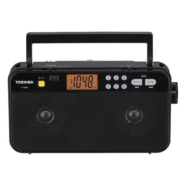 東芝 FM AMステレオホームラジオ ブラック TY-SR66 K