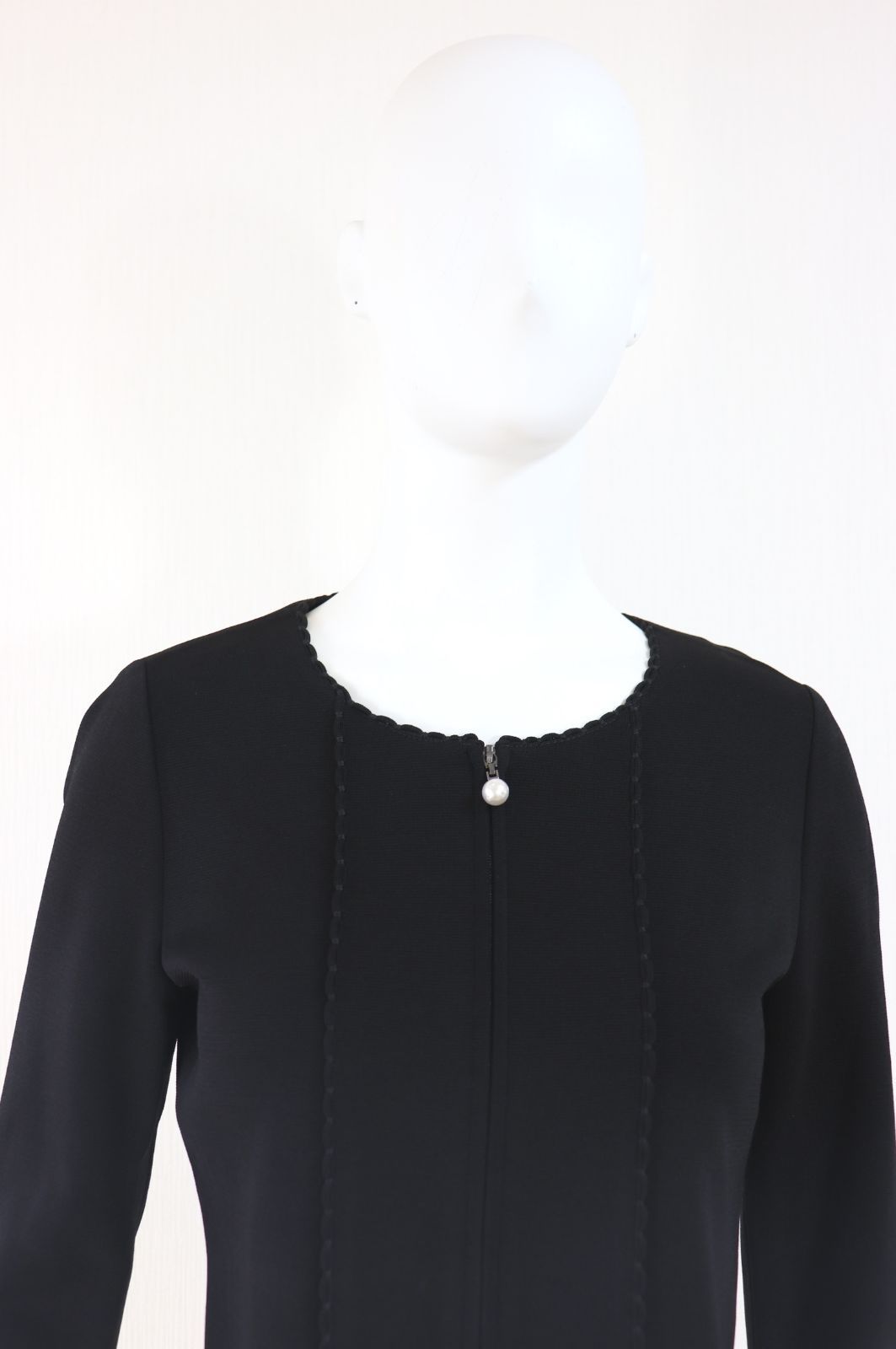 Rene ルネ ダブルジップ カーディガン 38 極美品 長袖 極美品✨】ルネReneダブルジップ カーディガンパールグレー