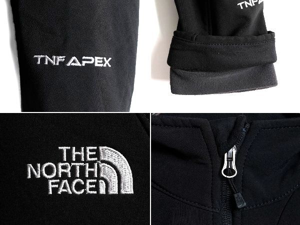 ノースフェイス TNF APEX ソフトシェル ジャケット S エイペックス 黒