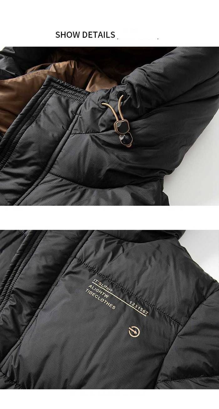 ダウンコート 90 ダウン メンズ アウター ロングコート アウター 無地 冬服 防寒 暖かい 大人 通勤 通学 カジュアル スポーツ観戦 部活 運動 野球 ロングジャケット 冬 冬服 男性 ゴルフウェア Wbbu186 GULLKHAN_COM