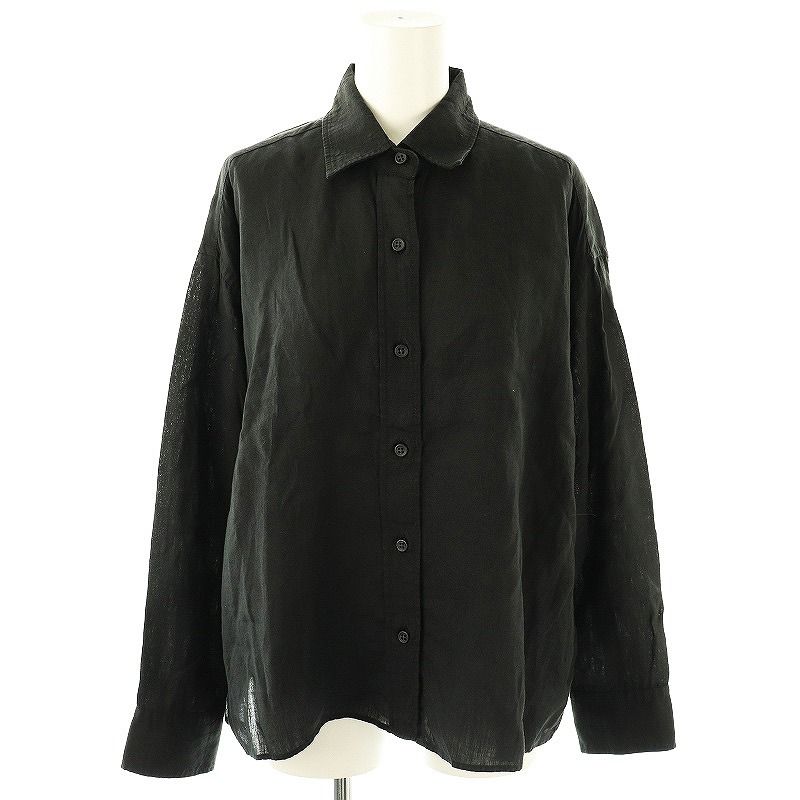 ドゥーズィエムクラス DEUXIEME CLASSE 24SS Linen シャツ 長袖 リネン ブラック |DO OS SH