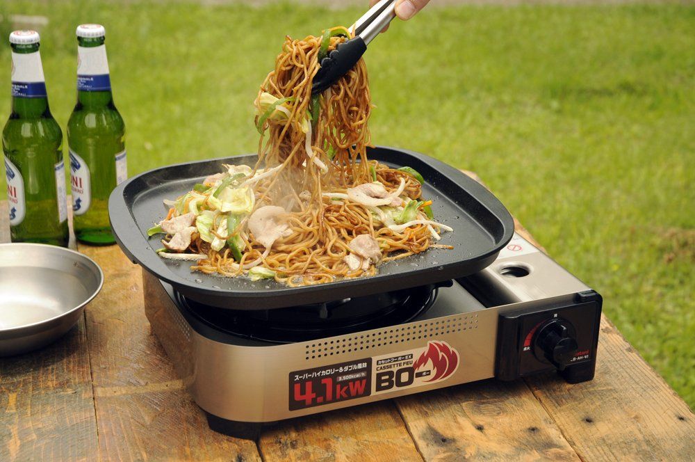 イワタニ カセットフー BO ボー EX 強火力コンロ 最大発熱量4.1kW ヘアラインシルバー CB-AH-41