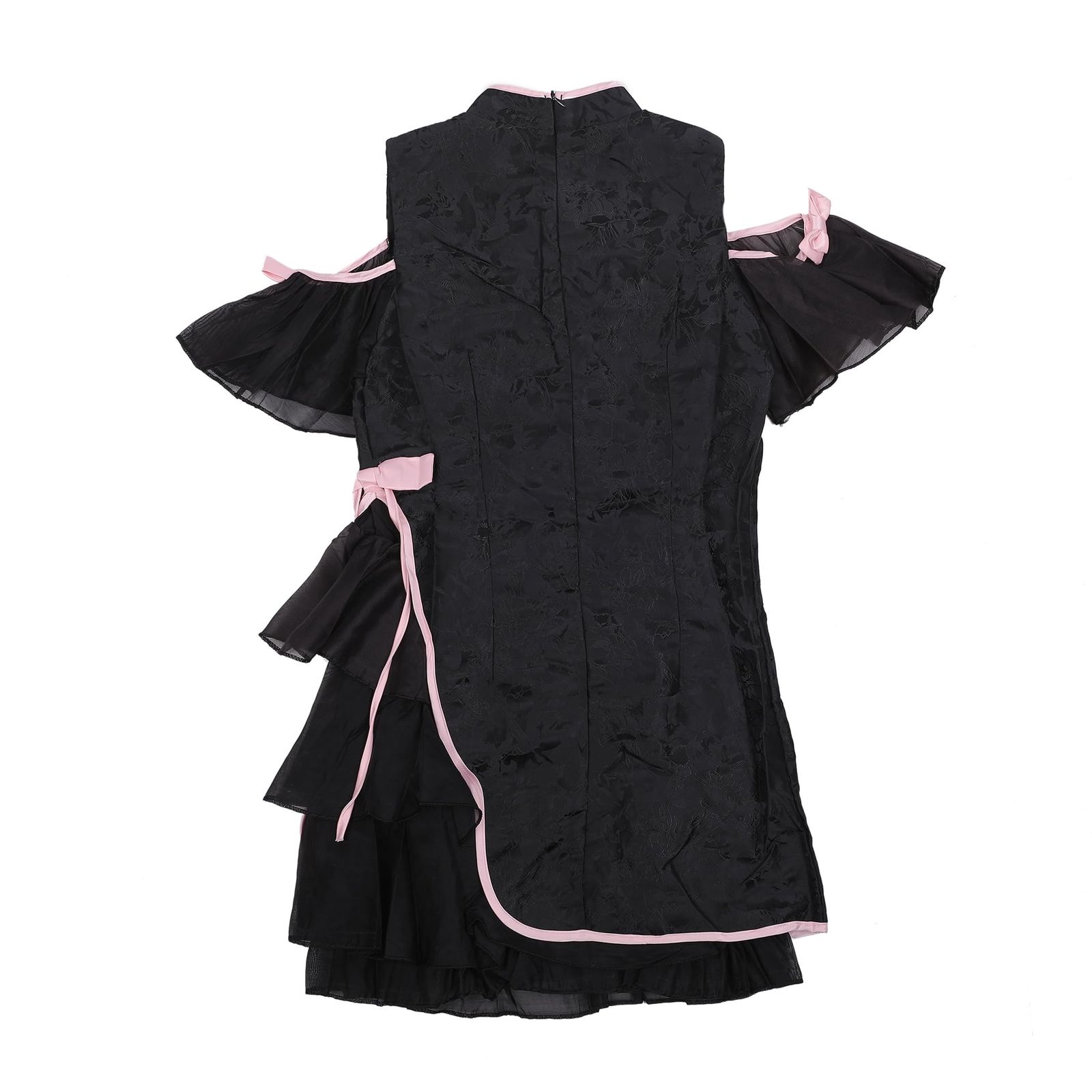 ブラック ロリータ ワンピース チャイナ CosMisty] 黒いチャイナドレス