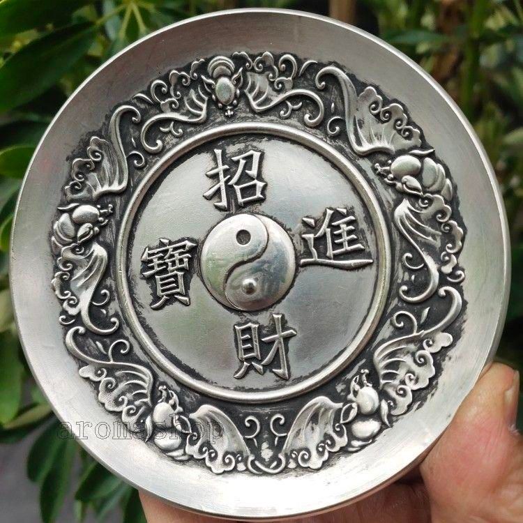 銅器 銅盤 銅皿 花開富貴盤 開運 風水 招財 置物 工芸品（Copa