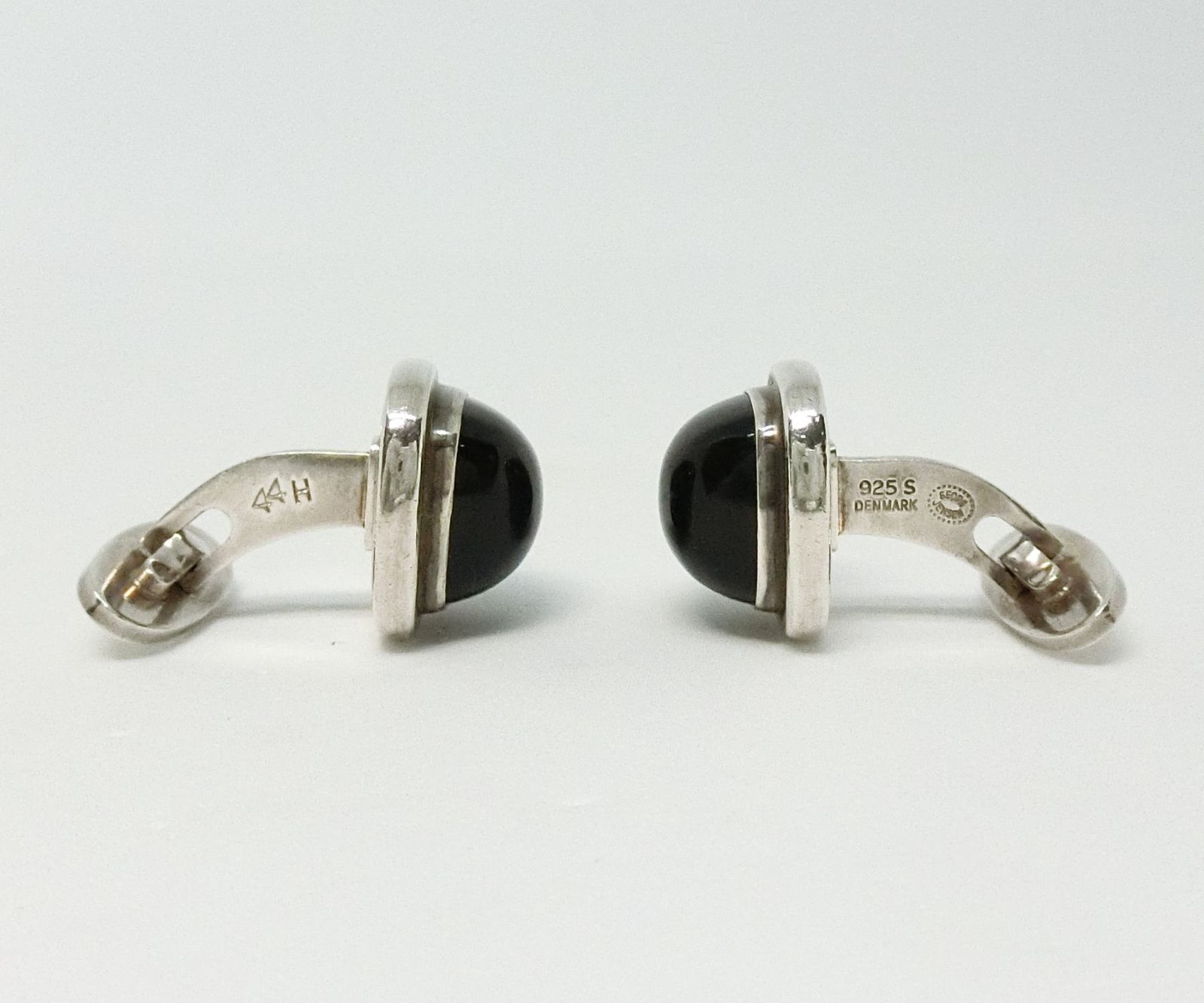  ジョージジェンセン カフリンクス シルバー×オニキス ジョージジェンセン Georg Jensen オニキス カフス 44H シルバー