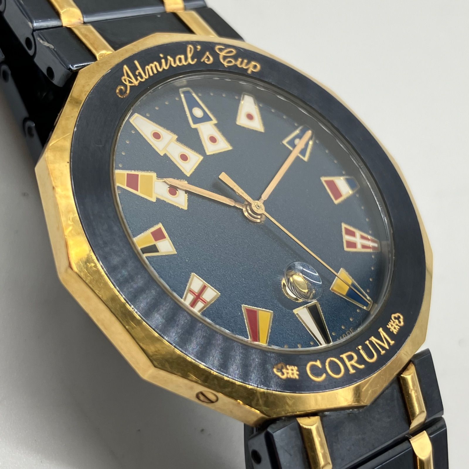 CORUM 置時計 稼働品　非売品？ コルム CORUM アドミラルズカップ 腕時計 ステンレススチール