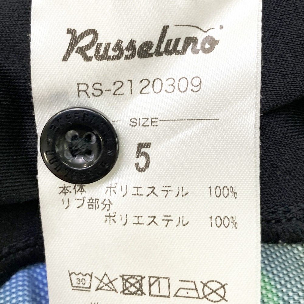 サイズ：5 RUSSELUNO ラッセルノ ; 半袖ポロシャツ 総柄