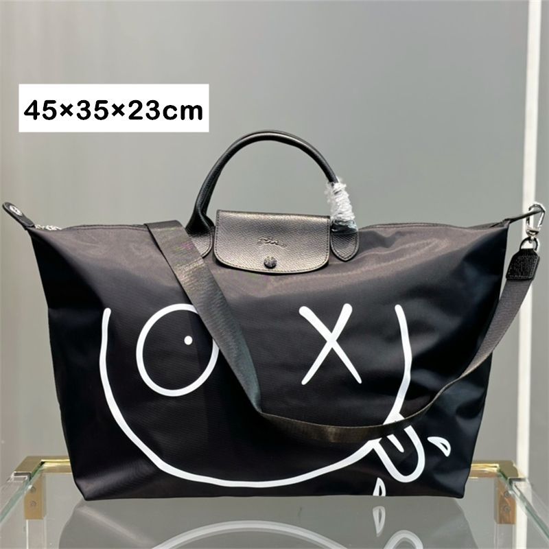 LONGCHAMP ロンシャン ＆ アンドレ トラベルバッグ L 2way ブラック - メルカリ