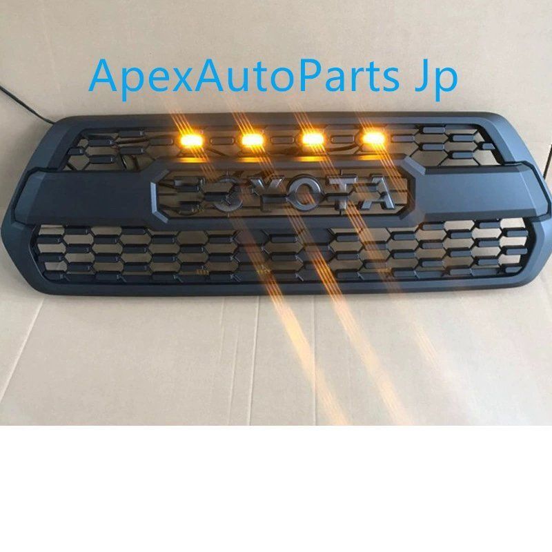 2016-2025 トヨタタコマ LED内蔵メッシュフロントグリル TRDフロントグリル ハニカムフロントフェイス FFCRYSTALESIA_COM