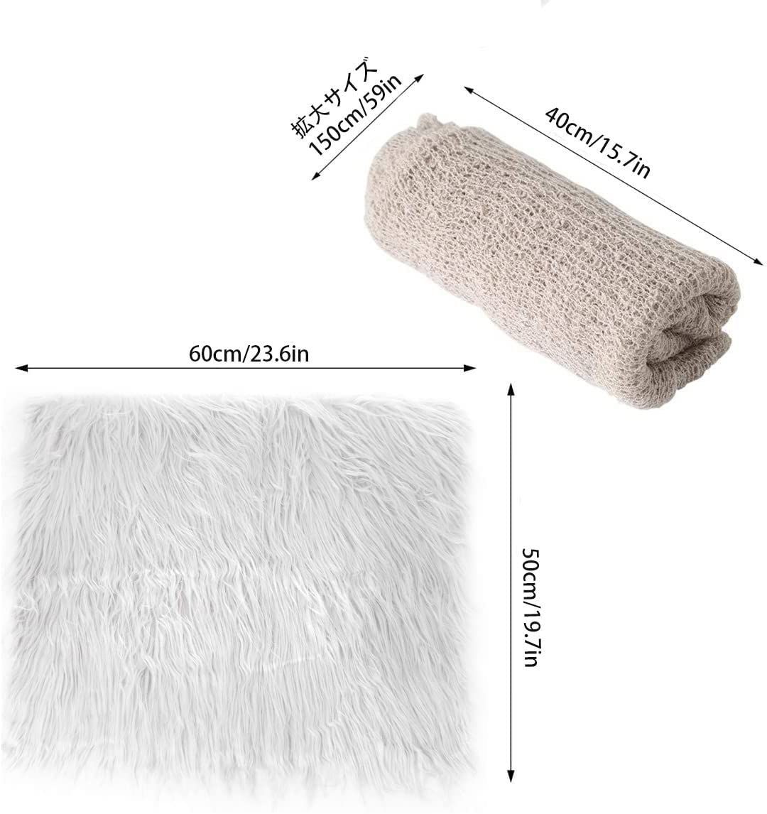 【数量限定】出産お祝い 記念写真 可愛い 写真撮影 DIY 伸縮性 寝相アート 写真マット ふわふわ 新生児 2点セット ソフト ラップ】 【ブランケット 肌に優しい 衣装 ニューボーンフォト 男女