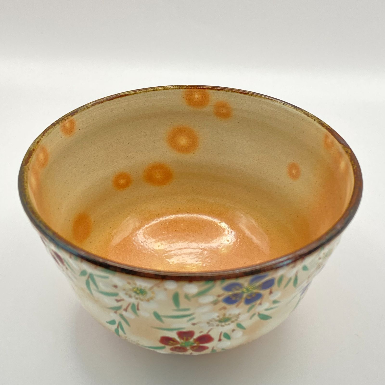 乾山写　お抹茶茶盌四点 茶道具 抹茶茶碗 乾山写し 箆目 へら目 へらめ 栗 伊藤東山作