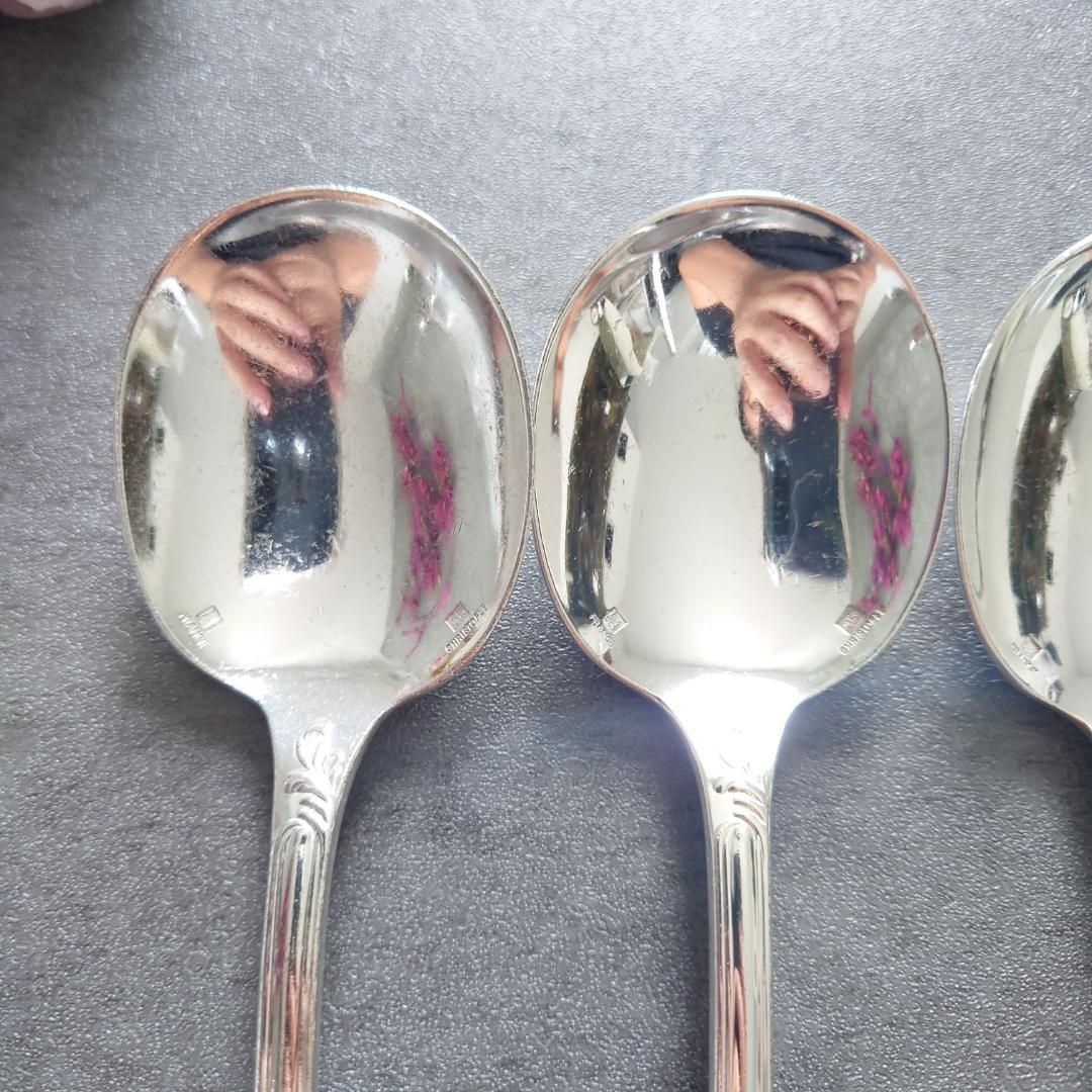 クリストフル マルリー コンソメスプーン 4点