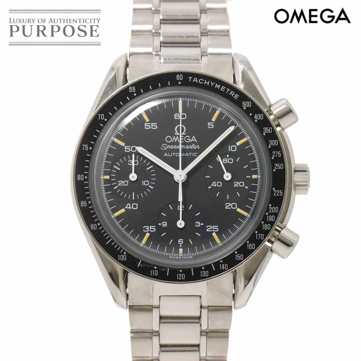 オメガ OMEGA スピードマスター 3510 50 クロノグラフ メンズ 腕時計 ブラック オートマ 自動巻き ウォッチ Speedmaster 90280376