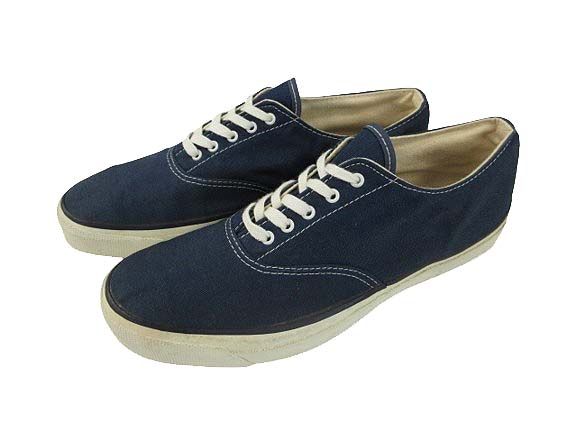 スペリー トップサイダー SPERRY TOP-SIDER 70s 80s デッキシューズ スニーカー USA製 キャンバス シューズ ネイビー ヴィンテージ 7.5