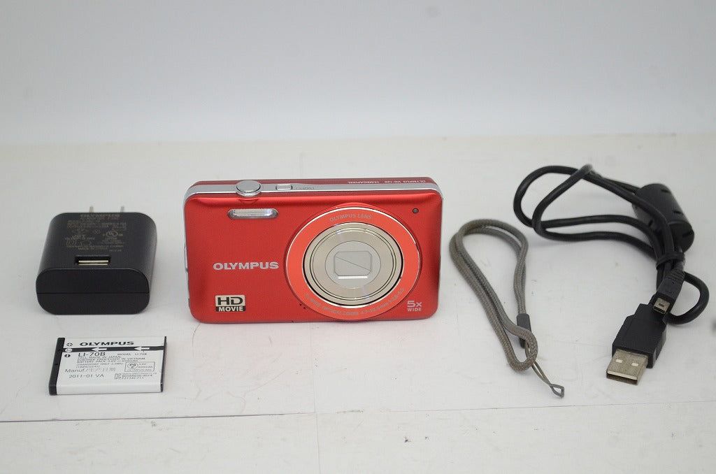 OLYMPUS オリンパス VG-120 コンパクトデジタルカメラ レッド 250924ab