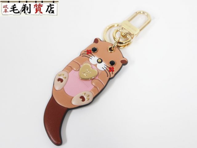ヴィトン LOUIS VUITTON ポルト クレ オッター バッグ チャーム M00823 ラッコ 未使用 アニマル ブラウン キーリング  アクセサリー