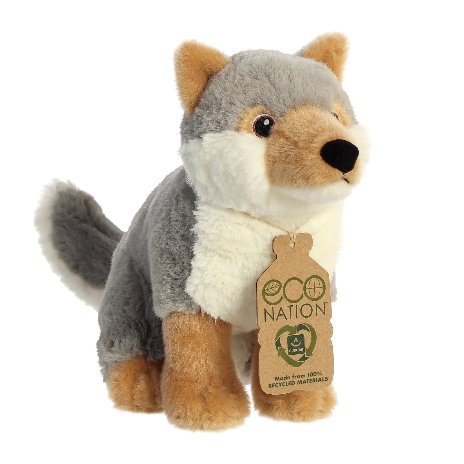 【特価商品】オーロラワールド ぬいぐるみ エコネーション オオカミ
