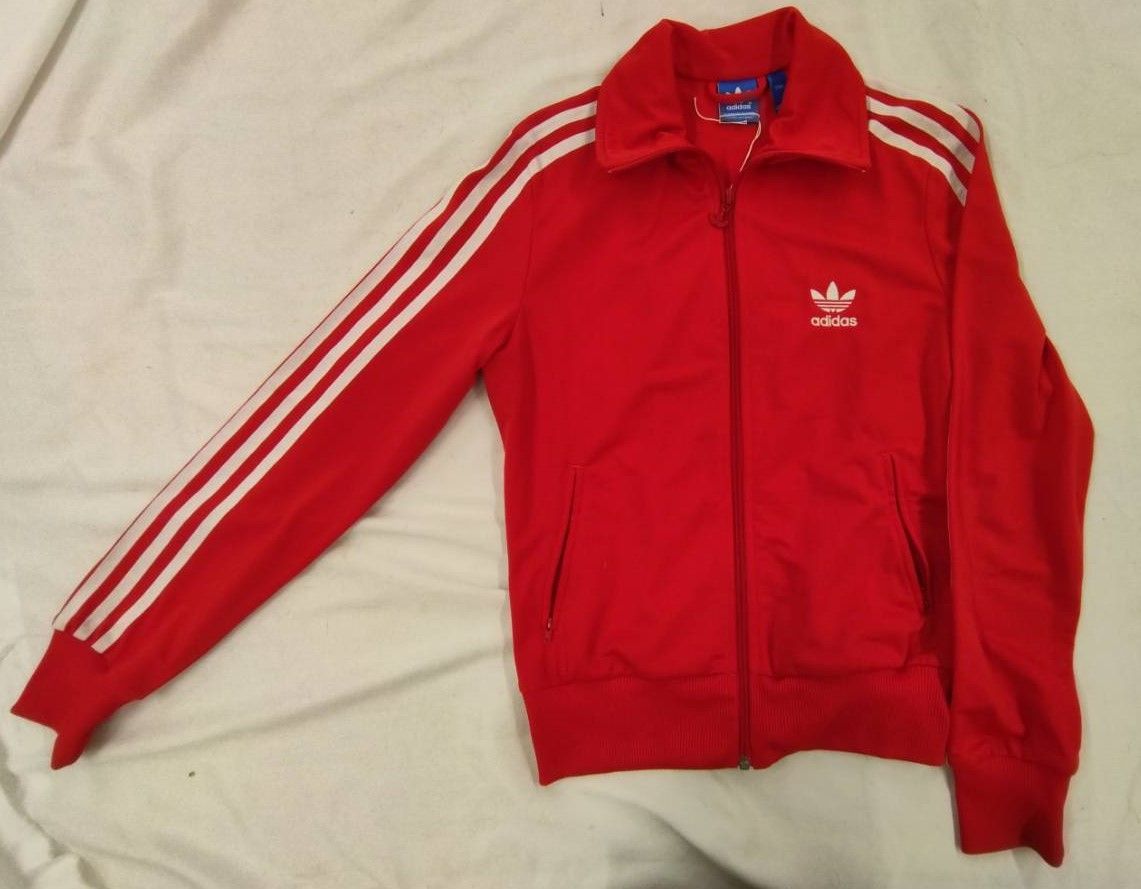 adidas ADS-190 レディースジャケット Sサイズ レッド 中古・古着通販】adidas (アディダス) ファイヤーバードトラック