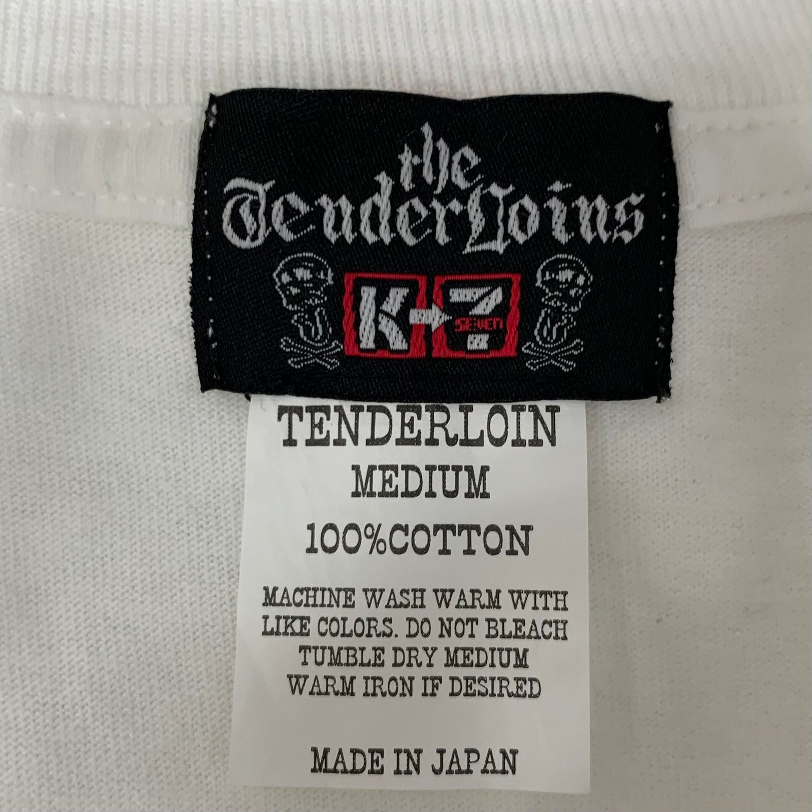 テンダーロイン TENDERLOIN 初期タグ k-seven m&m Tシャツ ホワイト M 