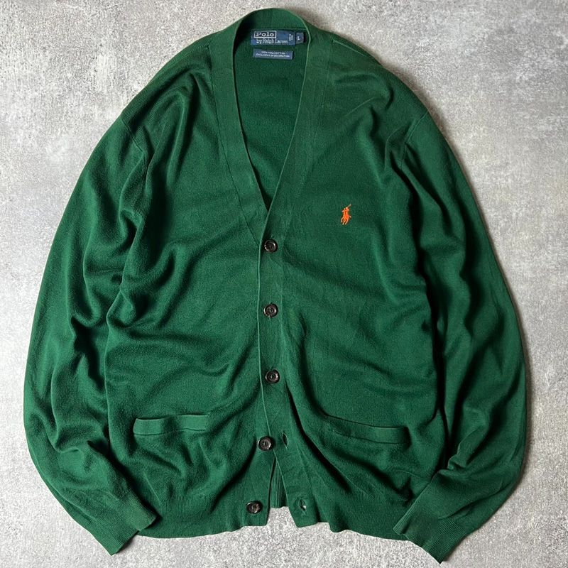 90s Polo by RalphLauren コットン カーディガン ブラック 90s Polo by RalphLauren コットン カーディガン ブラック