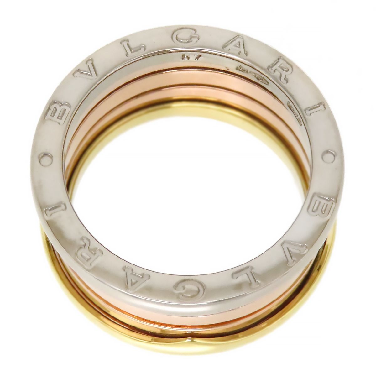 ブルガリ ビーゼロワン パーフェクトミステイク リング M 57 Au750 K18YG K18WG K18PG ユニセックス BVLGARI ジュエリー