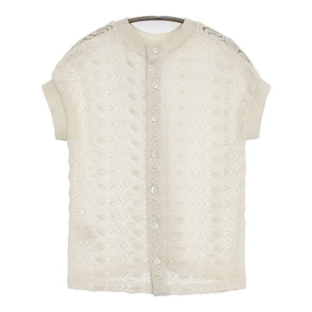 R&D.M.Co- ラッセルレース フレンチスリーブ 6178 定価39600円 ウール ニット ホワイト レディース オールドマンズテーラー【中古】5-0927M∞ R&D.M.Co- ラッセルレース フレンチスリーブ 6178 定価39600円 ウール