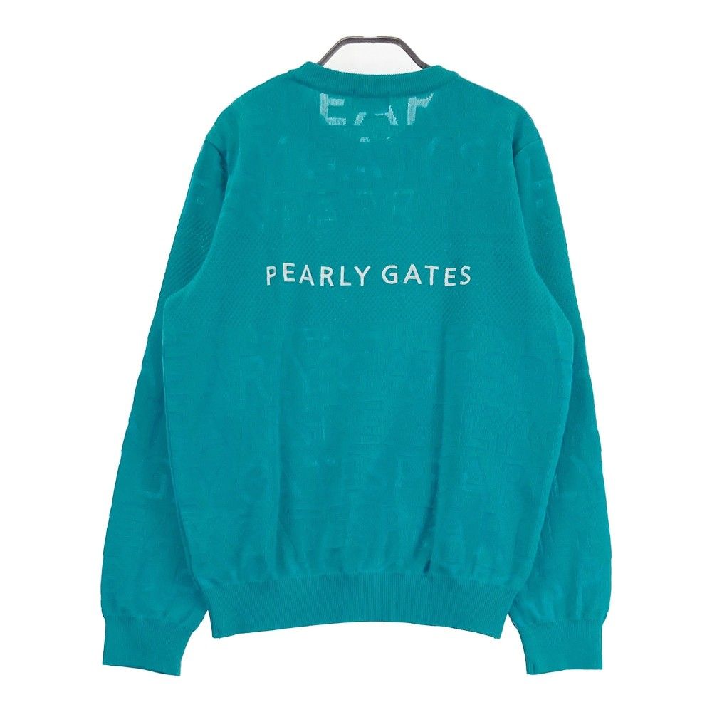 サイズ：5 PEARLY GATES パーリーゲイツ 2024年 ニット セーター  ブルー系 [240101437531] ゴルフウェア メンズ ストスト サイズ：5 PEARLY GATES パーリーゲイツ 2024年 ニット セーター