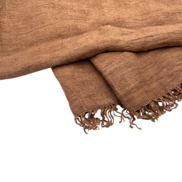 ◇ アソースメレ ASAUCE MELER ストール フリンジ ブラウン